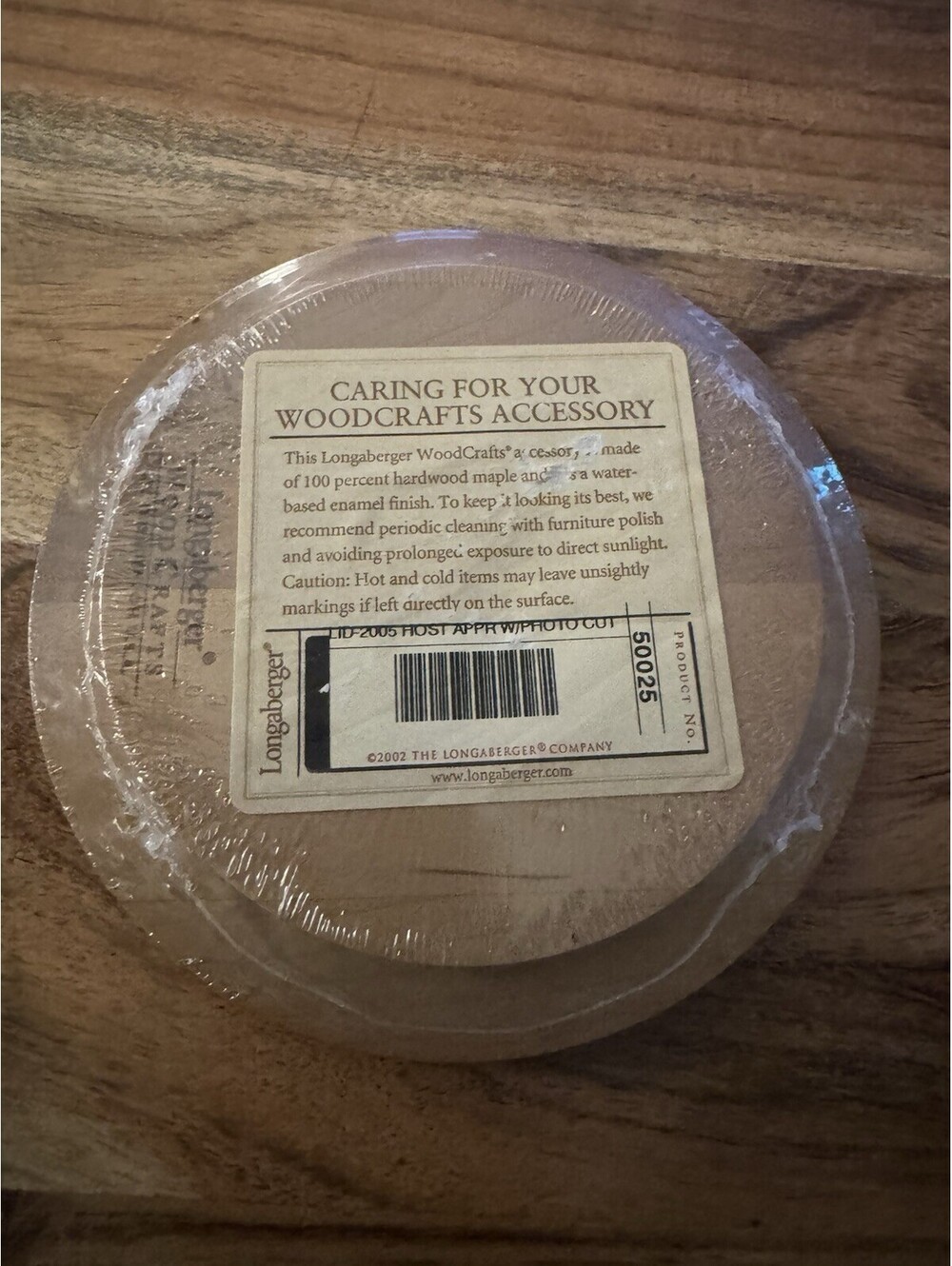 Longaberger 2005 Hostess Appreciation Basket Wood LID Only W/Heart Photo Cutout - Picture 3 of 3